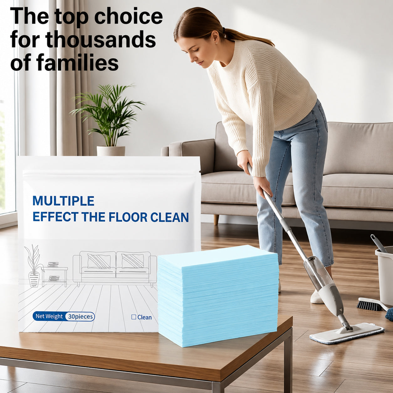 [NEW]Floor Cleaning Tablets Multi-Surface Cleaner for Hardwood Laminate Tile & RV Walls Antibacterial Deodorization Maintenance